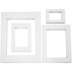 Picture Mount, A3,A4,A5,A6, size 13,4x18,9+19,7x27,9+28,3x36,6+39,5x49,6 cm, 500 g, white, 4x100 pc/ 1 pack [HOB-23600]