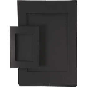 Picture Mount, size A4+A6, 180 g, black, 2x60 pc/ 1 pack [HOB-23631]