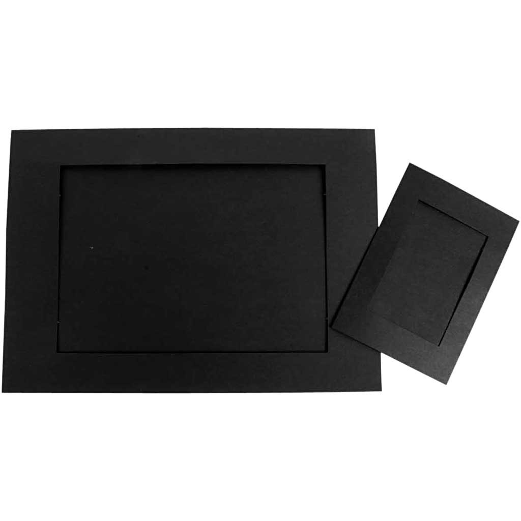 Picture Mount, size A4+A6, 180 g, black, 2x60 pc/ 1 pack [HOB-23631]