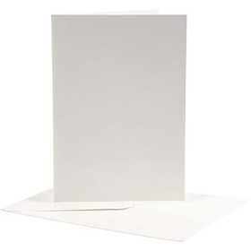 Cards And Envelopes, card size 12,5x17,5 cm, envelope size 14x19 cm, off-white, 10 set/ 1 pack [HOB-23706]