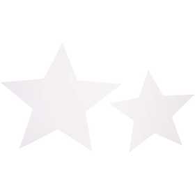 Stars, size 7,3+10 cm, 240 g, white, 40 pc/ 1 pack [HOB-23851]