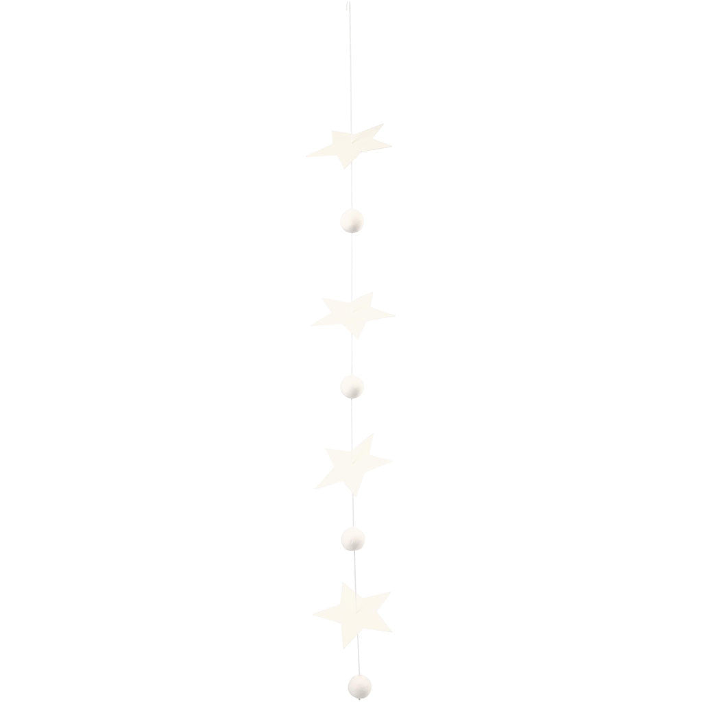 Stars, size 7,3+10 cm, 240 g, white, 40 pc/ 1 pack [HOB-23851]