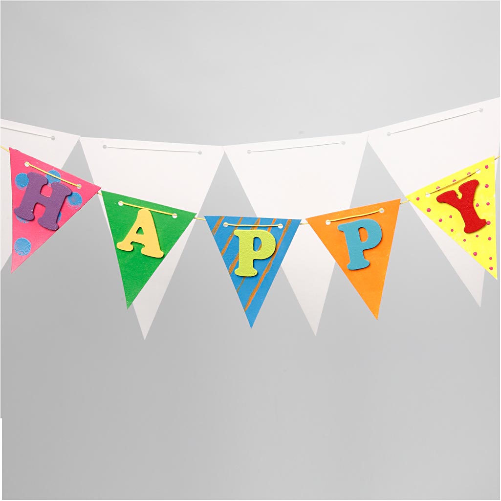 Flags, H: 20 cm, W: 14,5 cm, 300 g, white, 10 pc/ 1 pack [HOB-23884]