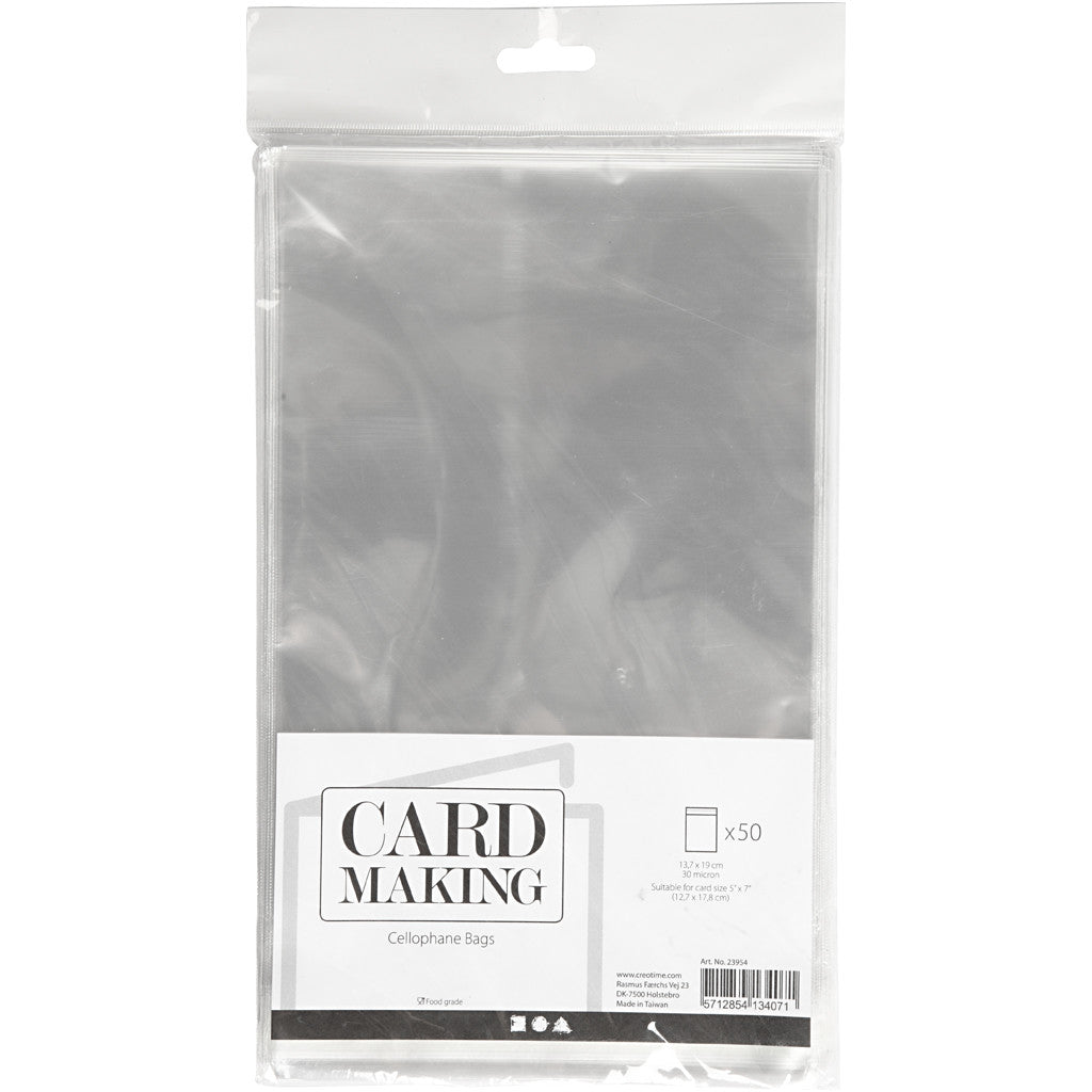 Cellophane Bag, H: 19 cm, W: 14,5 cm, thickness 30 my, 50 pc/ 1 pack [HOB-23954]