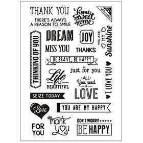 Clear Stamps, English words, sheet 11x15,5 cm, 1 sheet [HOB-240016]