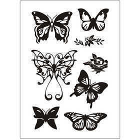 Clear Stamps, butterflies, sheet 11x15,5 cm, 1 sheet [HOB-240021]
