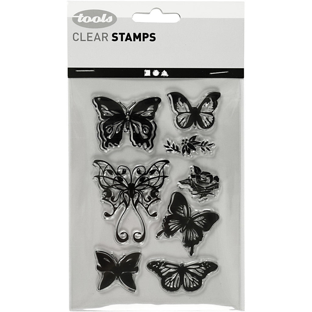 Clear Stamps, butterflies, sheet 11x15,5 cm, 1 sheet [HOB-240021]