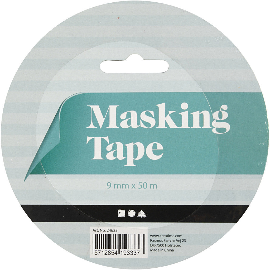 Masking Tape, W: 9 mm, 50 m/ 1 roll [HOB-24623]