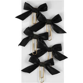 Metal Paperclips, size 40x70 mm, black, 5 pc/ 1 pack [HOB-247102]