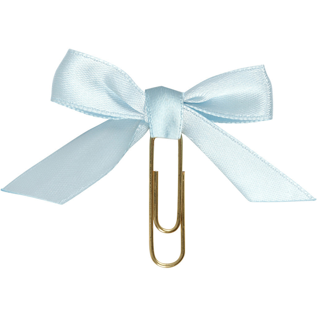 Metal Paperclips, size 40x70 mm, light blue, 5 pc/ 1 pack [HOB-247108]