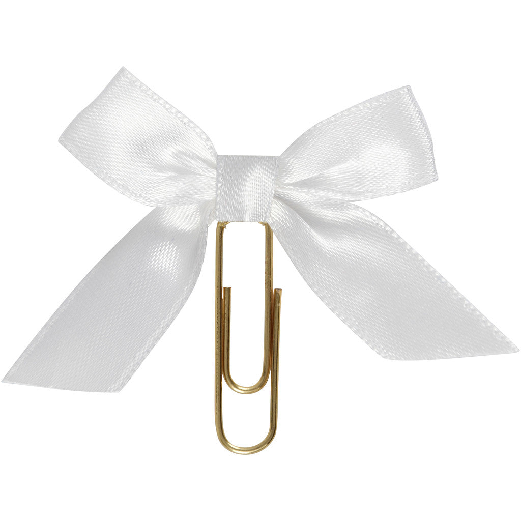 Metal Paperclips, size 40x70 mm, white, 5 pc/ 1 pack [HOB-247111]