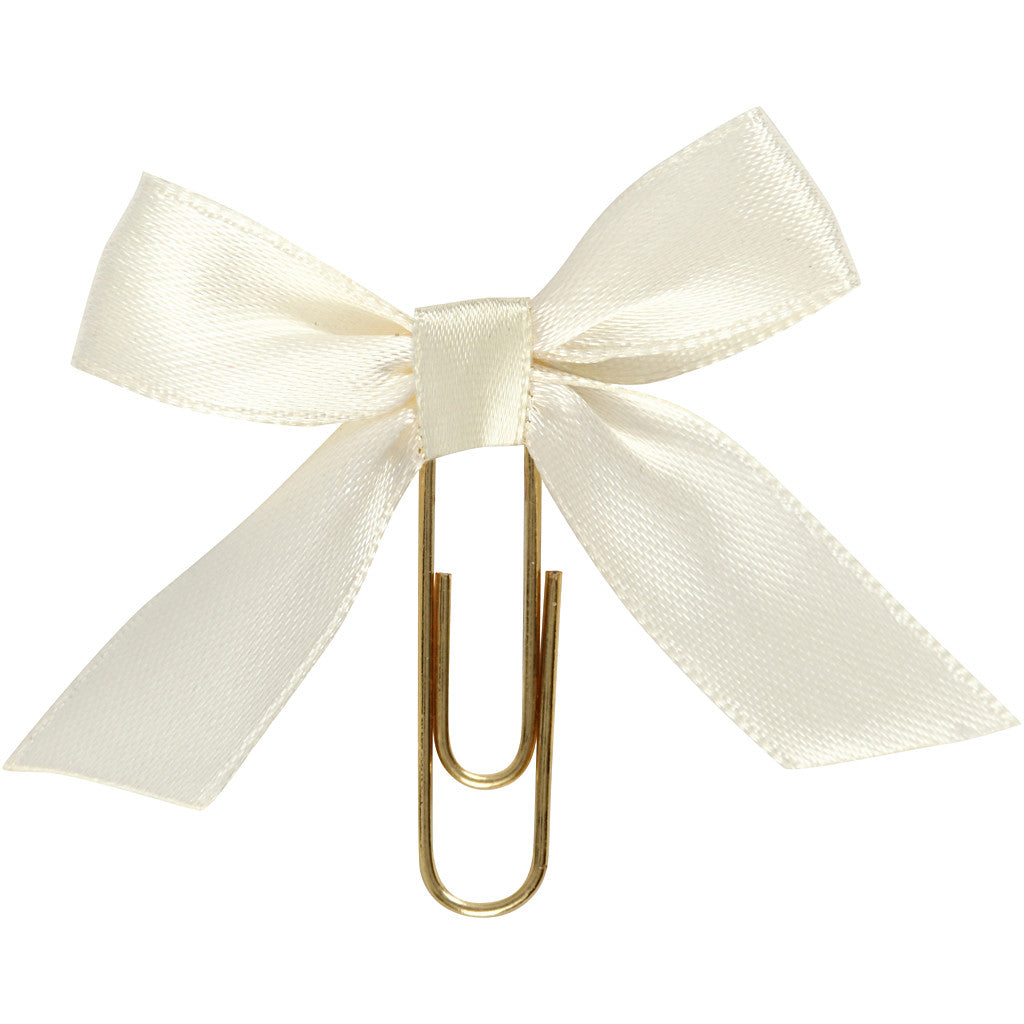 Metal Paperclips, size 40x70 mm, off-white, 5 pc/ 1 pack [HOB-247121]