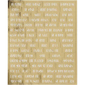 Stickers, sheet 10x11,5 cm, gold, 4 pc/ 1 pack [HOB-24791]