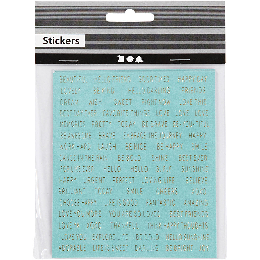 Stickers, sheet 10x11,5 cm, turquoise, 4 pc/ 1 pack [HOB-24792]