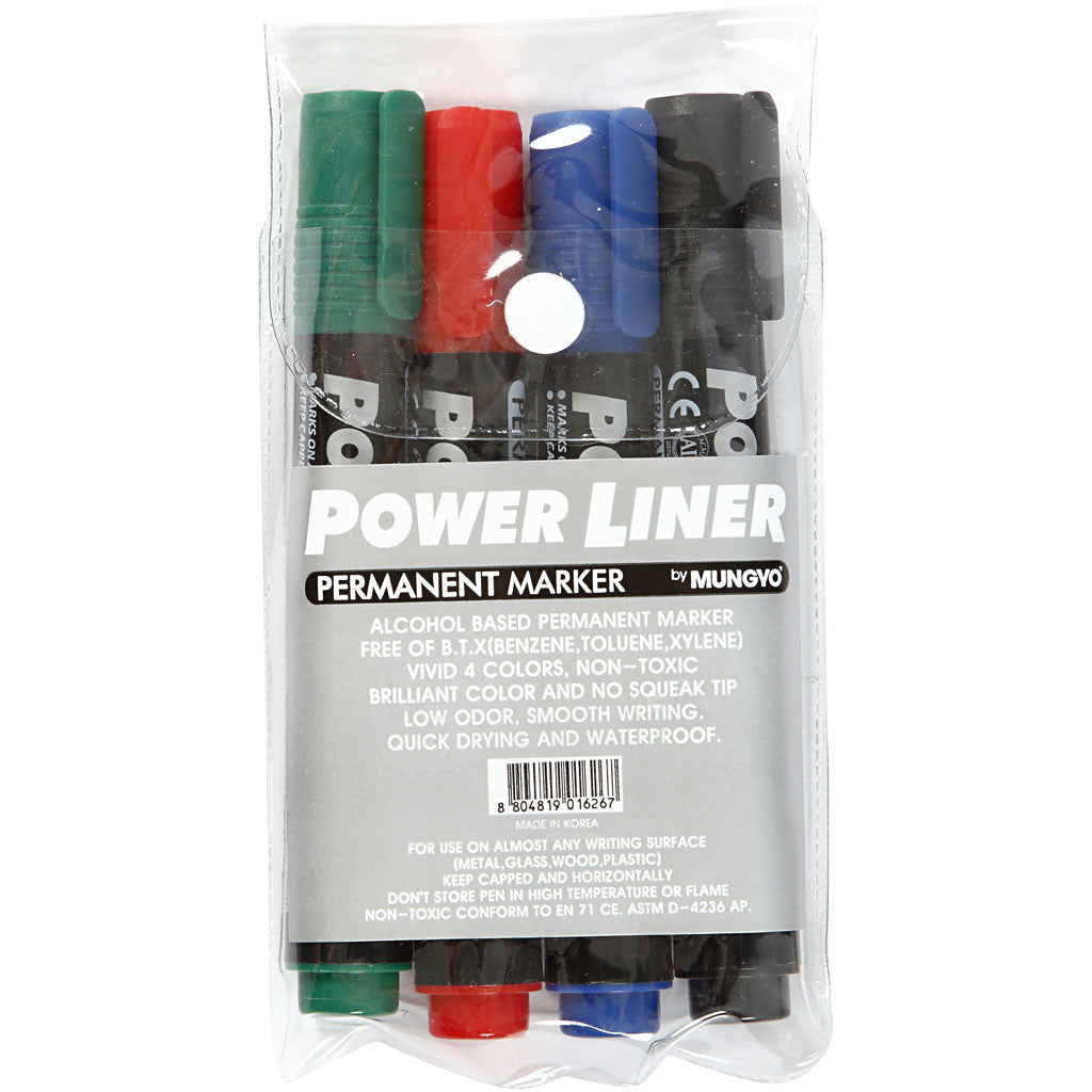 Power Liner, line 1,5-3 mm, black, blue, green, red, 4 pc/ 1 pack [HOB-25044]