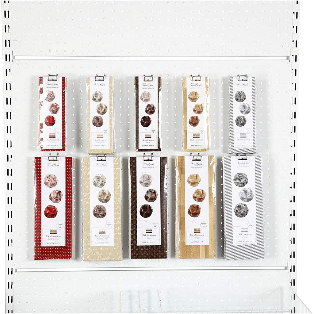 Click Ornaments, dia. 5+9 cm, 10x10 pack/ 1 pack [HOB-25155]