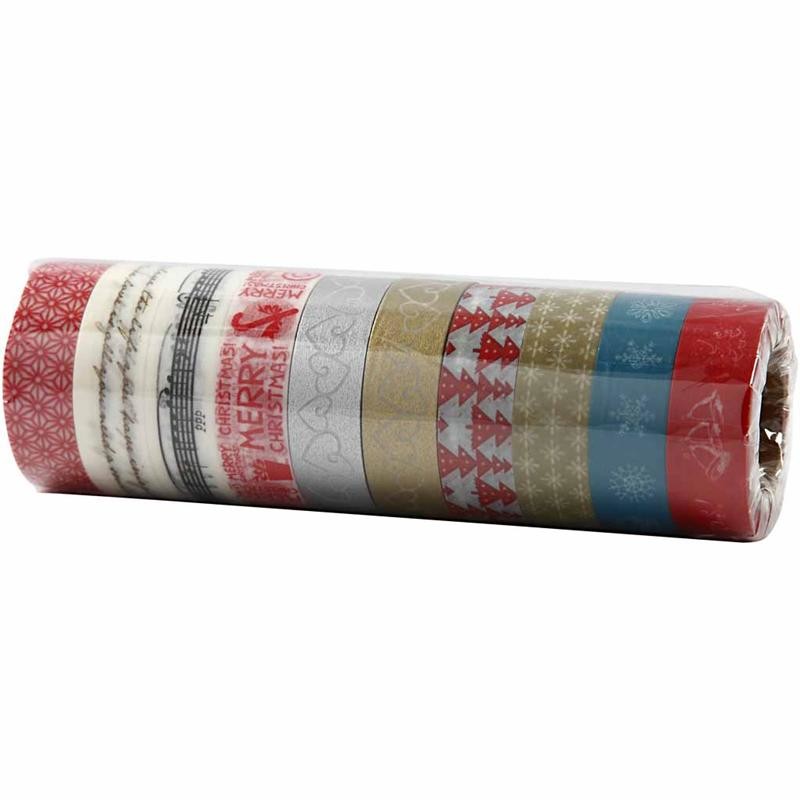 Washi Tape, christmas, W: 15 mm, 10x10 m/ 1 pack [HOB-25194]
