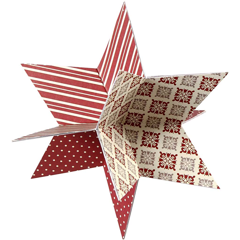 3D Stars, dia. 15 cm, 300 g, 3 pc/ 1 pack [HOB-25233]