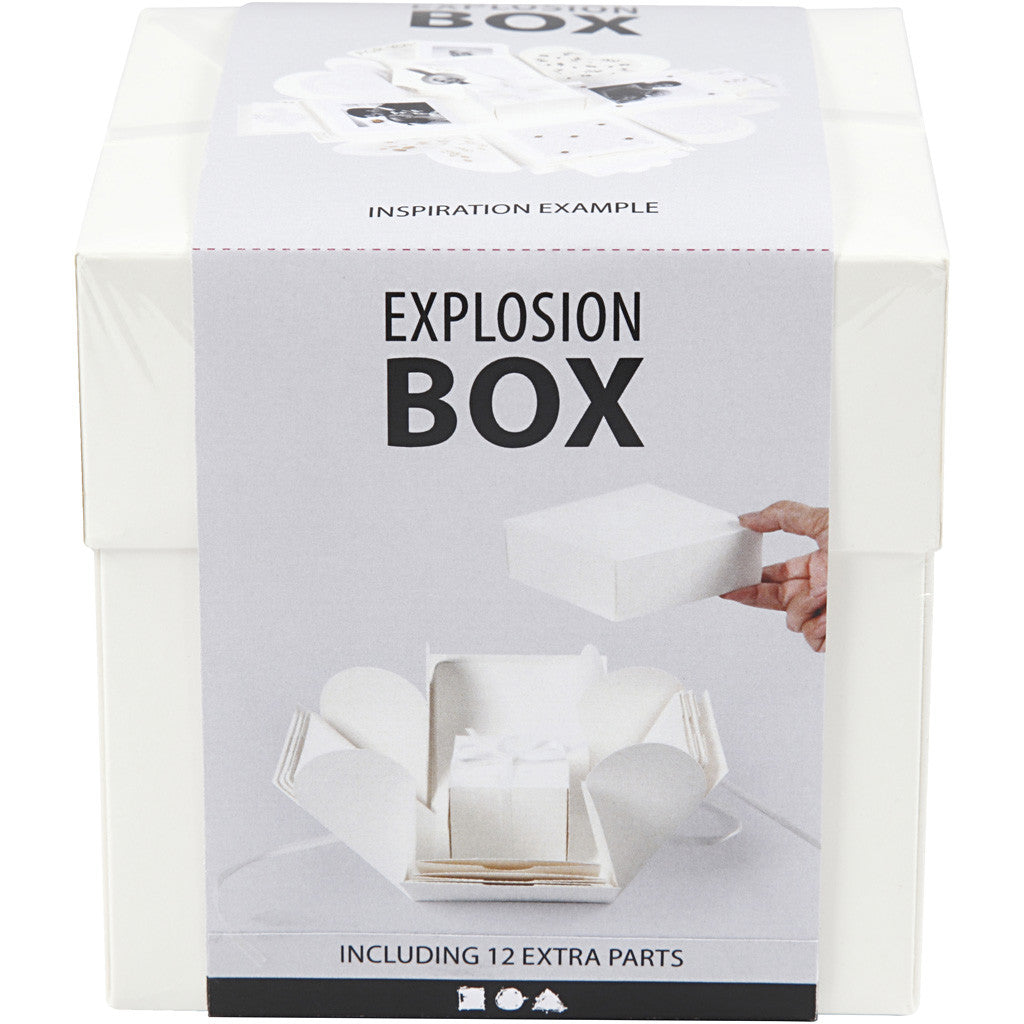 Explosion box, size 7x7x7,5+12x12x12 cm, off-white, 1 pc [HOB-25379]