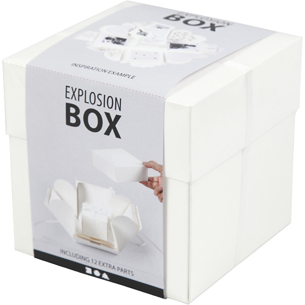 Explosion box, size 7x7x7,5+12x12x12 cm, off-white, 1 pc [HOB-25379]