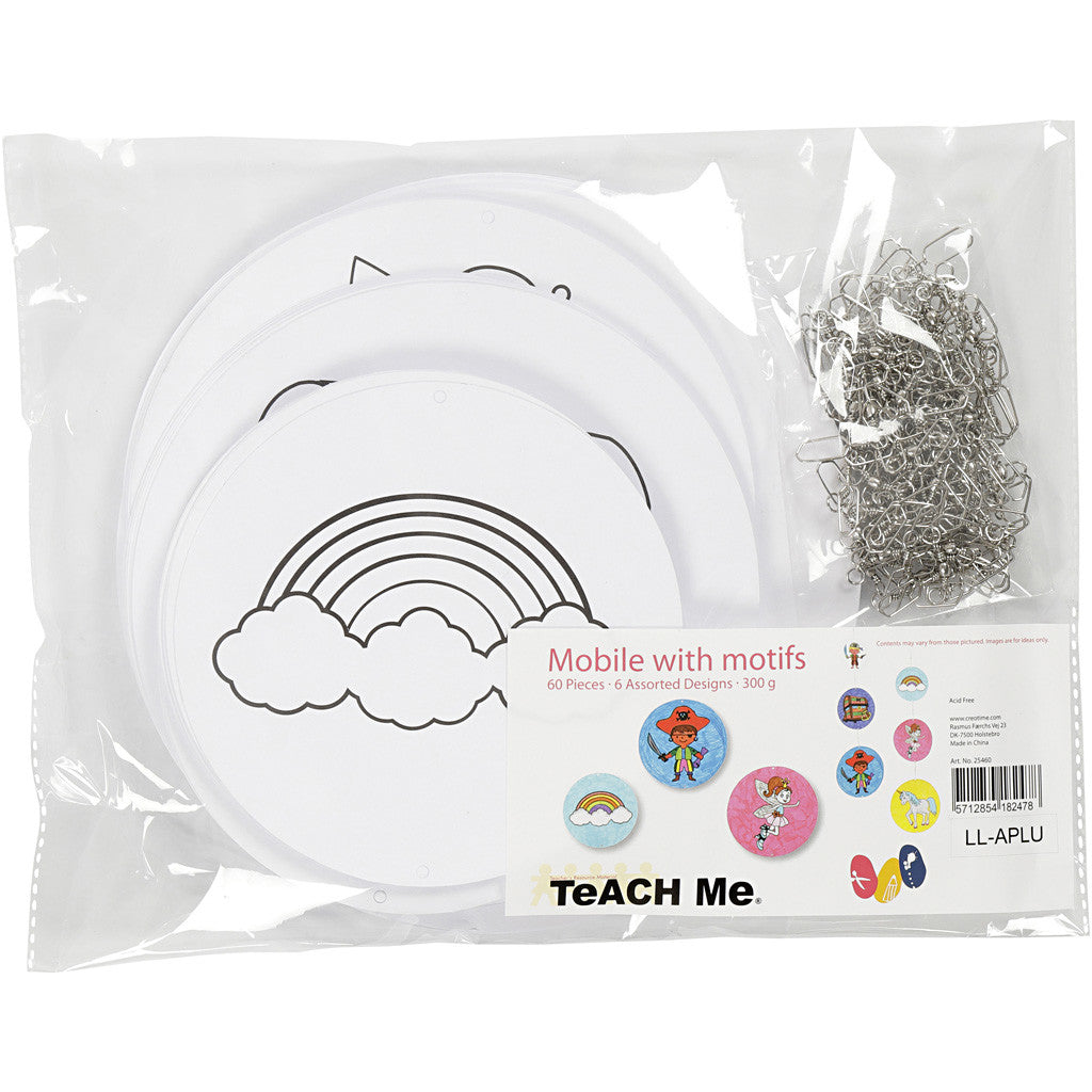 Mobile Ornaments with Motifs, dia. 12+15+18 cm, 300 g, white, 20 set/ 1 pack [HOB-25460]