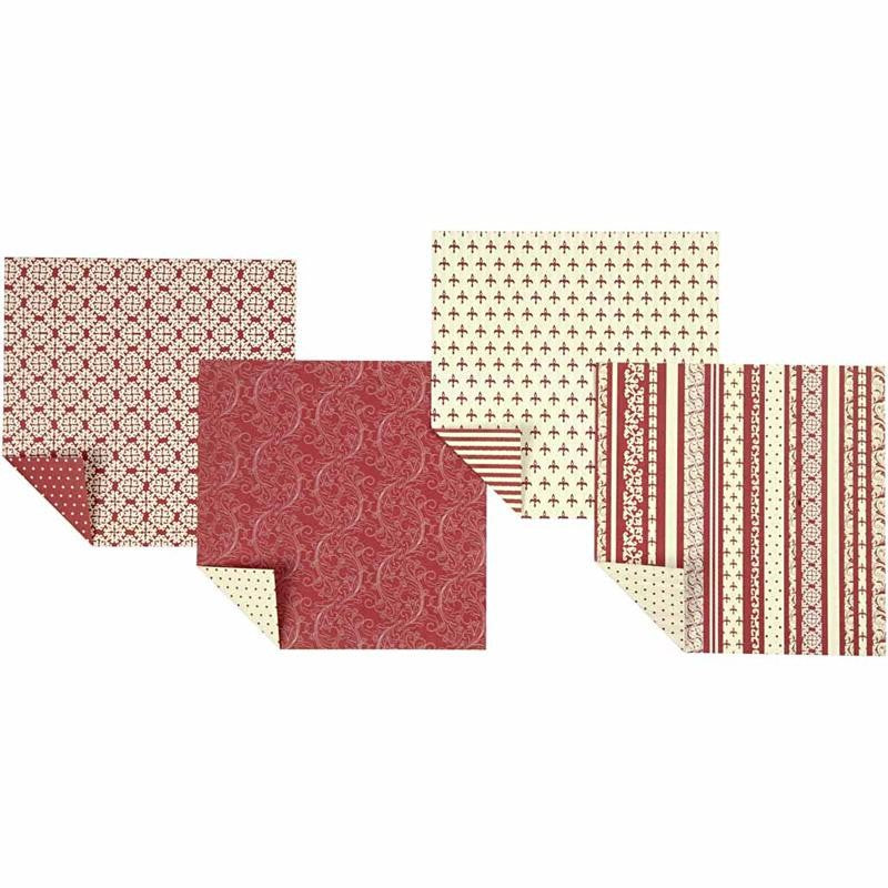 Origami Paper, size 10x10 cm, 80 g, 50 ass sheets/ 1 pack [HOB-25520]
