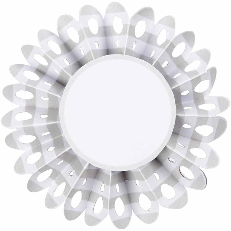 Paper Rosettes, dia. 8 cm, 160 g, 6 pc/ 1 pack [HOB-25680]