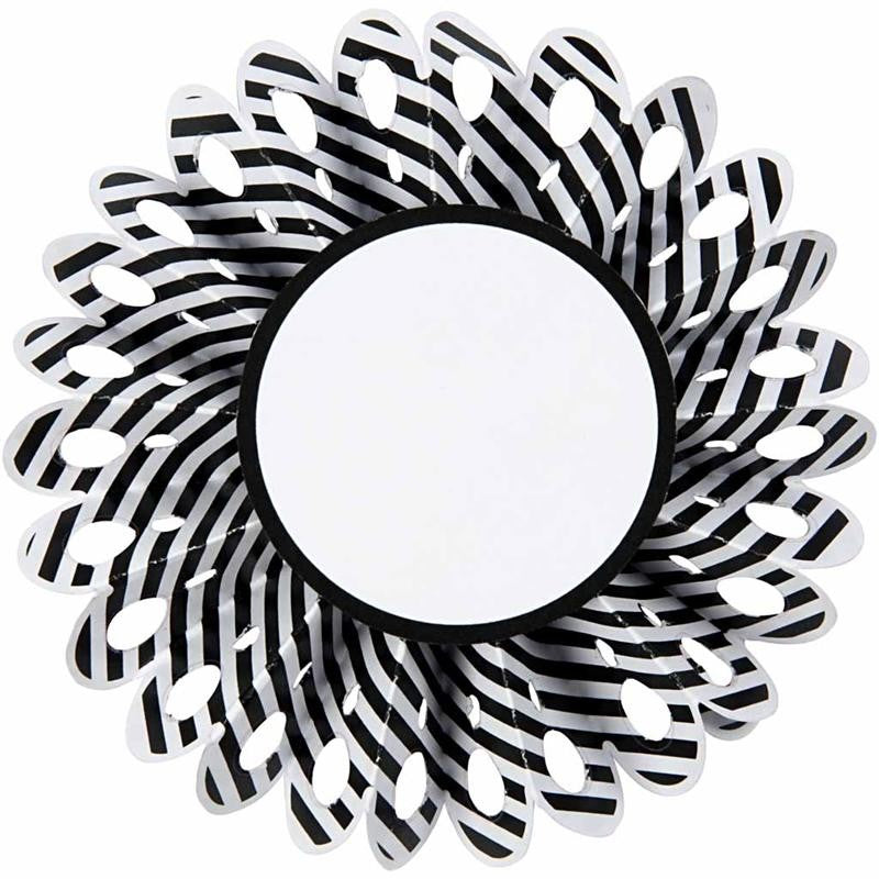 Paper Rosettes, dia. 8 cm, 160 g, 6 pc/ 1 pack [HOB-25681]