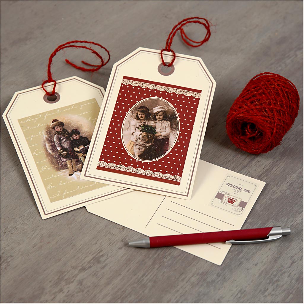 Gift Tags / Post Cards, size 15x10 cm, 300 g, 10 pc/ 1 pack [HOB-25694]