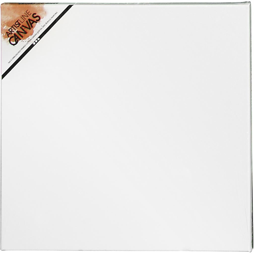 Canvas, D. 1.6 cm, size 50x50 cm, 360 g, white, 5 pc/ 1 pack [HOB-25709]