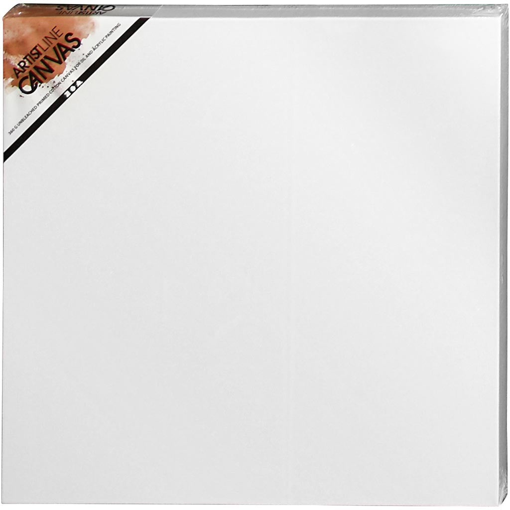 Canvas, D. 3,7 cm, size 50x50 cm, 360 g, white, 5 pc/ 1 pack [HOB-25729]