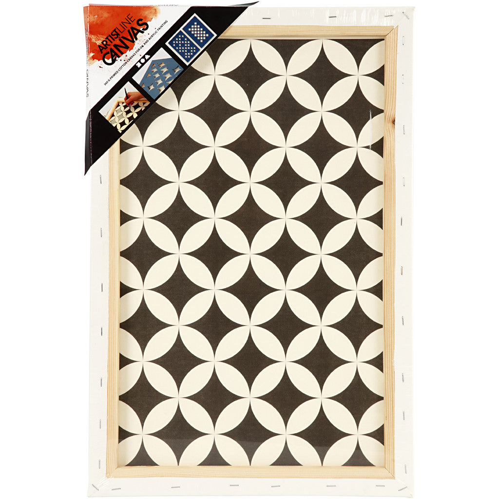 Canvas, D. 1,7 cm, size 40x60 cm, 360 g, white, 1 pc [HOB-25731]