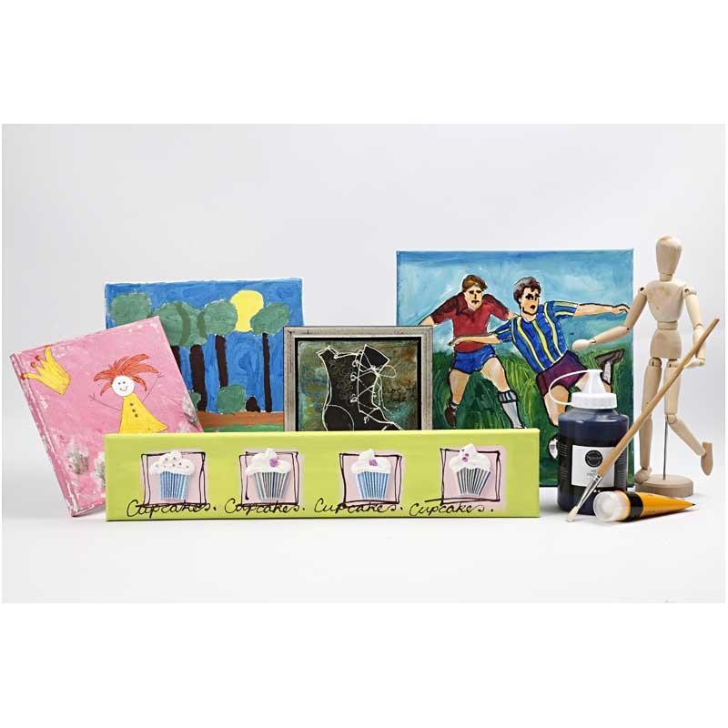 Canvas, D. 1,6 cm, size 15x15 cm, 280 g, white, 80 pc/ 1 pack [HOB-25744]