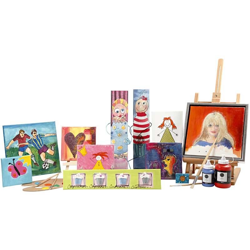 Canvas, D. 1,6 cm, size 15x15 cm, 280 g, white, 80 pc/ 1 pack [HOB-25744]