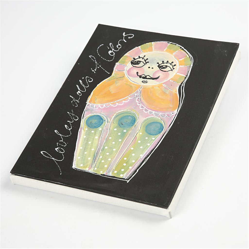 Canvas, D. 1,6 cm, size 30x30 cm, 280 g, white, 40 pc/ 1 pack [HOB-25748]