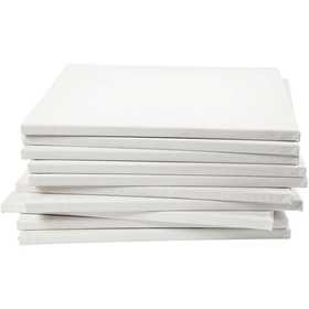 Canvas, D. 1,6 cm, size 40x40 cm, 280 g, white, 40 pc/ 1 pack [HOB-25749]