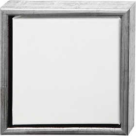 Canvas with Wooden Frame, size 20x20 cm, 360 g, antique silver, white, 1 pc [HOB-257520]