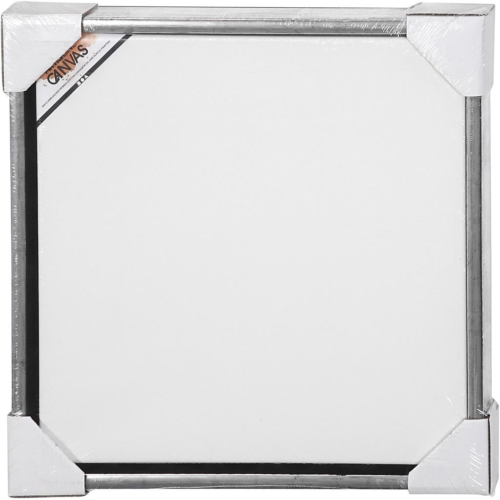 Canvas with Wooden Frame, size 40x40 cm, 360 g, antique silver, white, 1 pc [HOB-25757]