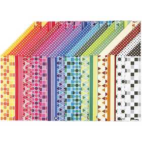 Color Bar Card, A4, sheet 210x297 mm, 250 g, 16 ass sheets/ 1 pack [HOB-26320]