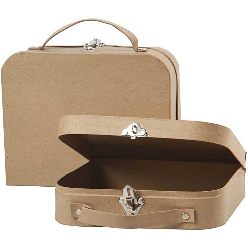 Suitcases, size 25,5x20x8+22,5x18x6,5 cm, 2 pc/ 1 set [HOB-26429]