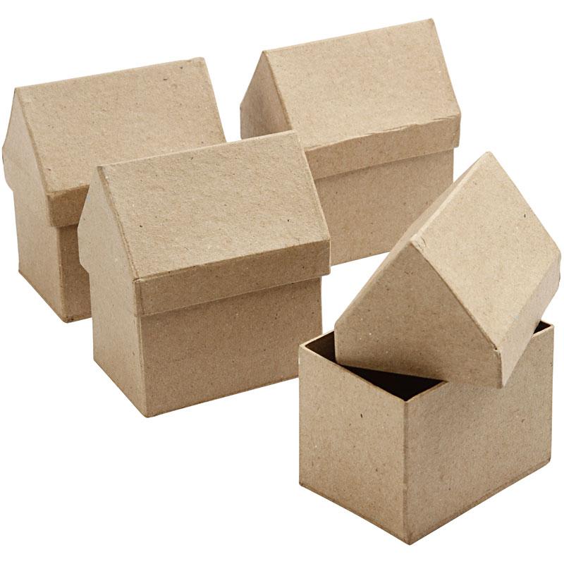 House, H: 10,5 cm, size 6x8,5 cm, 4 pc/ 1 pack [HOB-264680]