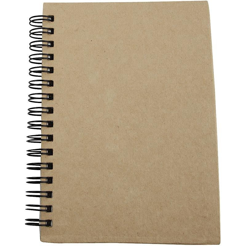 Spiral Bound Notebook, A6, sheet 105x148 mm, 60 g, brown, 1 pc [HOB-265530]