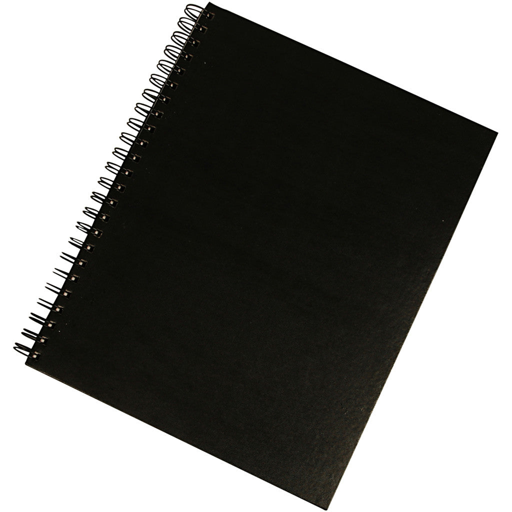 Notebook, size 23x30,5 cm, 120 g, black, 1 pc [HOB-26557]