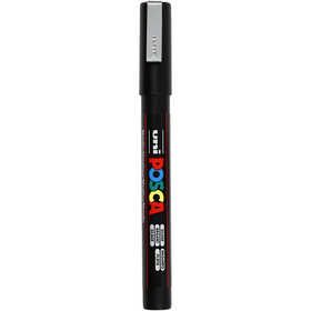 Posca Marker, no. PC-3M, line 0,9-1,3 mm, fine, silver, 1 pc [HOB-274805]
