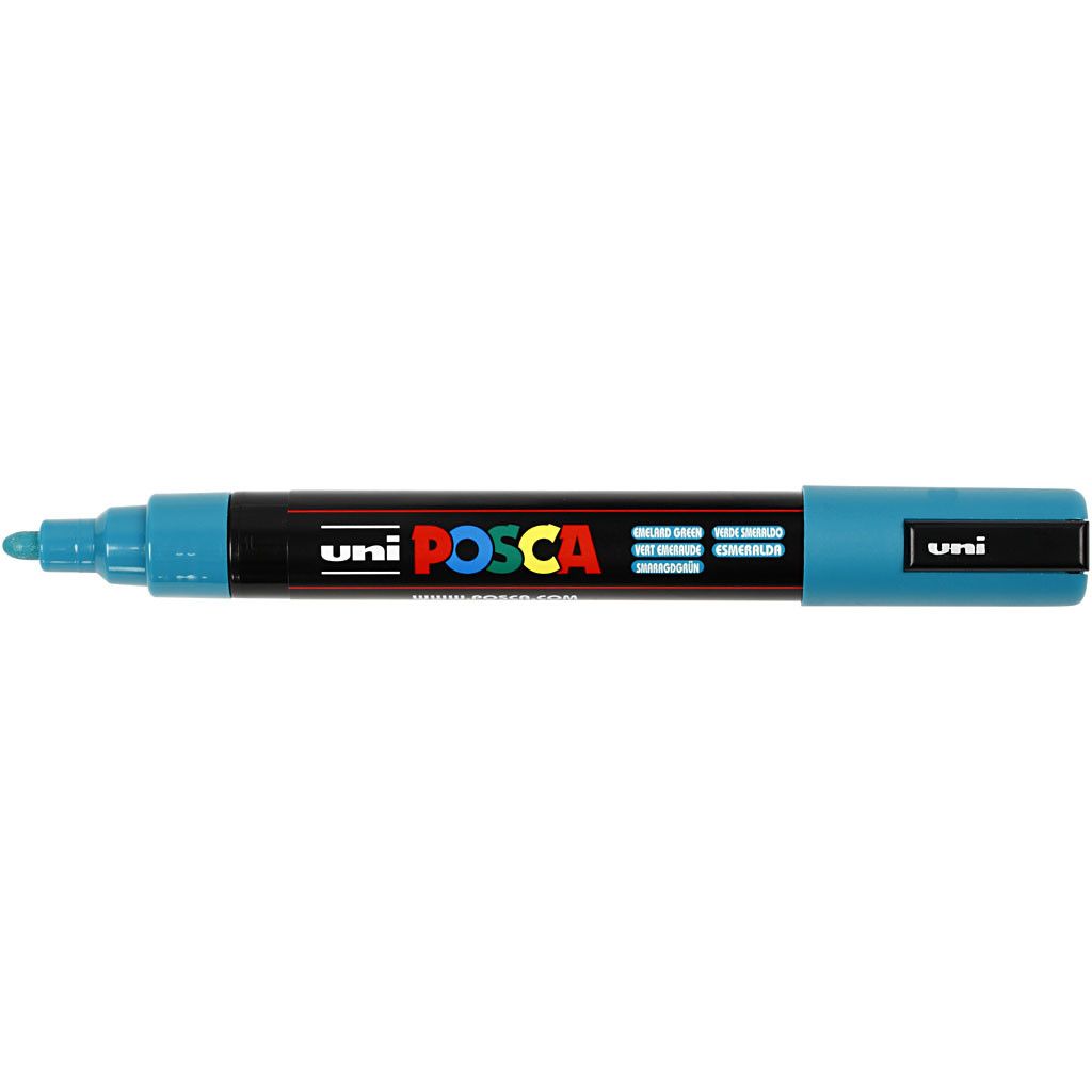 Posca Marker, no. PC-5M, line 2,5 mm, medium, emerald green, 1 pc [HOB-276016]