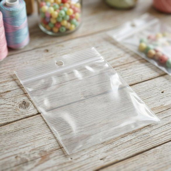 Grip Seal Bags with Hang hole 23x30.5cm PE 50 micron (100 pieces) [2PR912]
