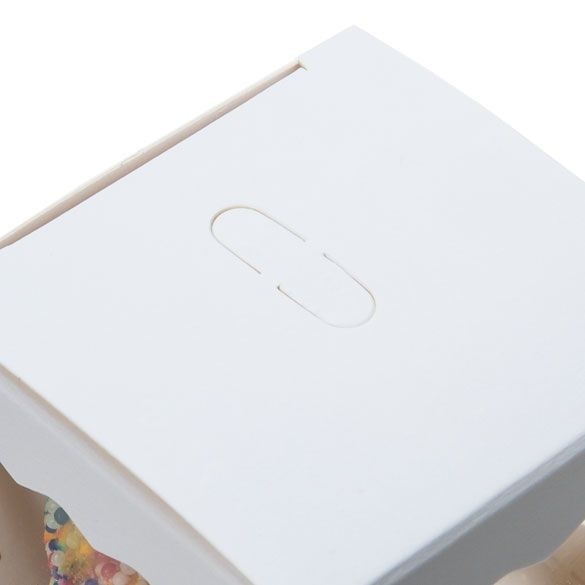 Kraft Gift Boxes White with 3 windows 5x5x5cm (25 pieces) [WGWG347]