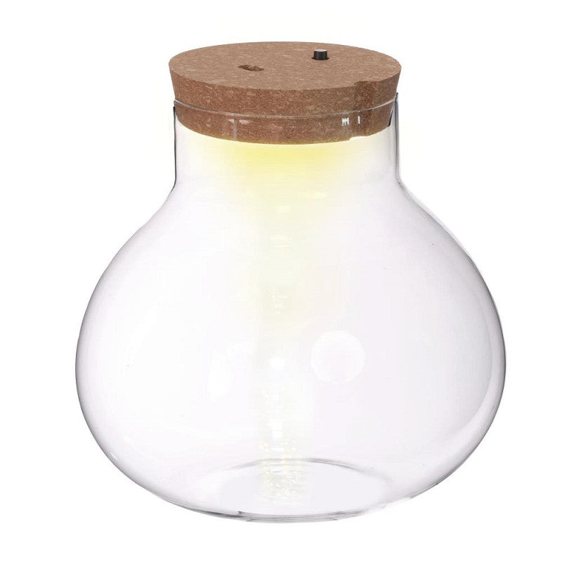 Terrarium w. cork w. accu w. usb-c plug Ø20,5 h.20 cm (1 pcs) [IFS-30189]