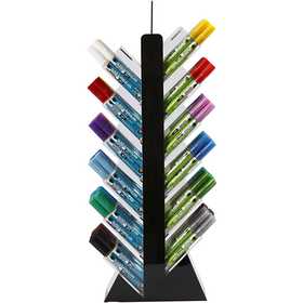 Glass & Porcelain Marker, H: 52 cm, D. 11,5 cm, W: 24 cm, assorted colours, 24x6 pc/ 1 pack [HOB-31317]