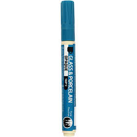 Glass and Porcelain Marker, line 2-4 mm, opaque, turquoise, 1 pc [HOB-31323]
